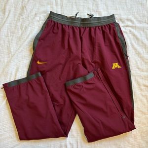 Nike UofM Minnesota Track Pants Men's Large Maroon‎ and Gold
